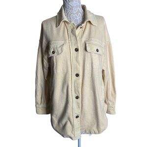 Free People We the Free Ruby Fleece Oversized Shirt Jacket size X-Small